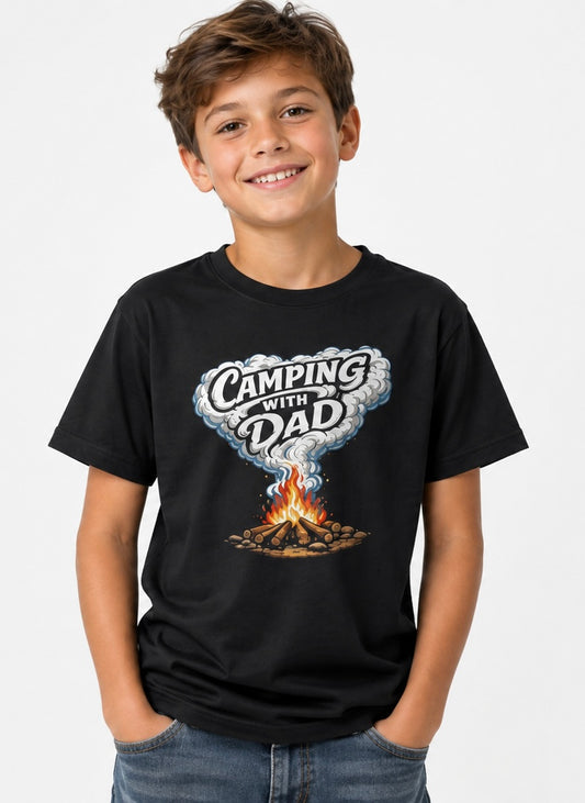 Camping With Dad Kidz Tee