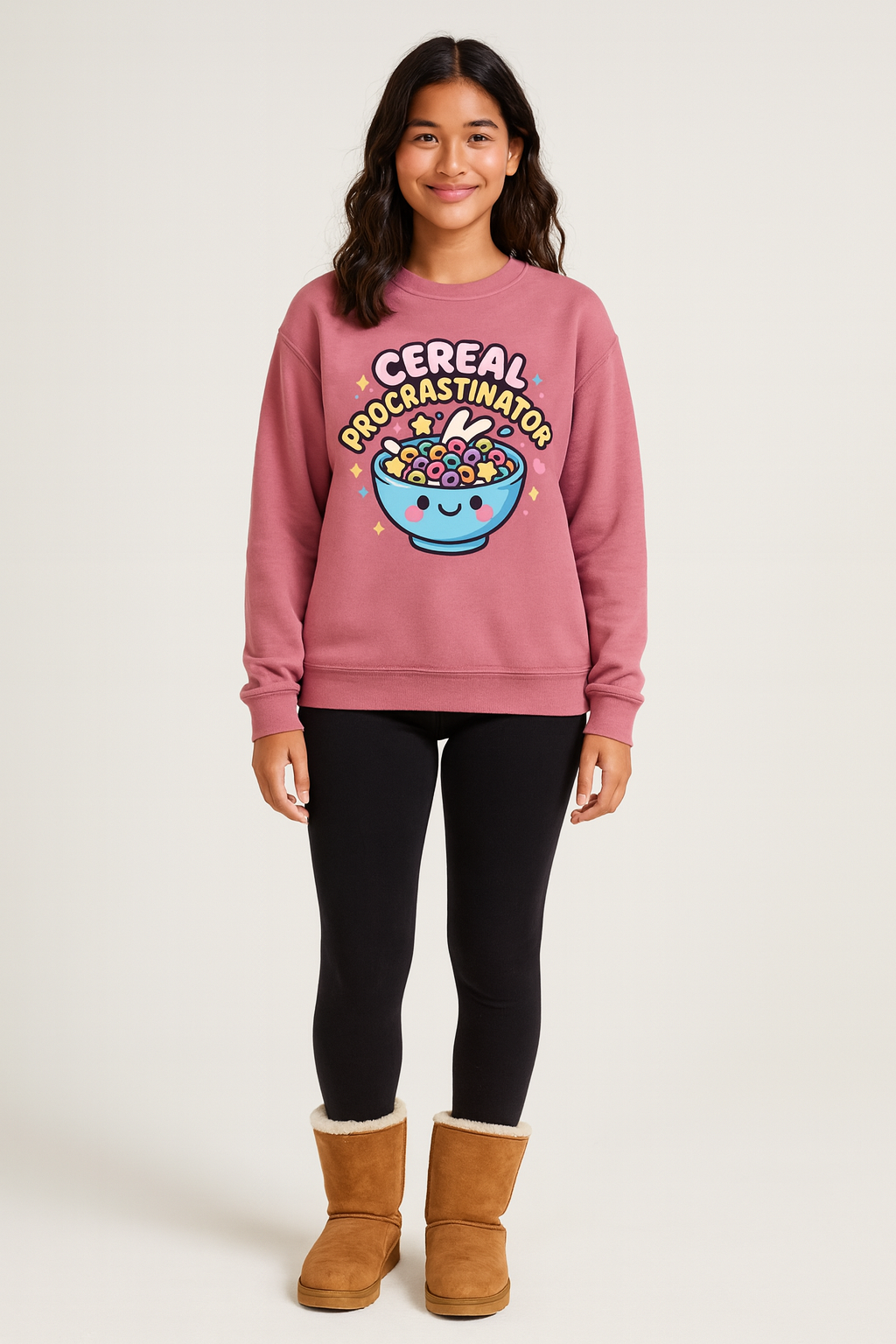 Cereal Procrastinator Crew Sweatshirt