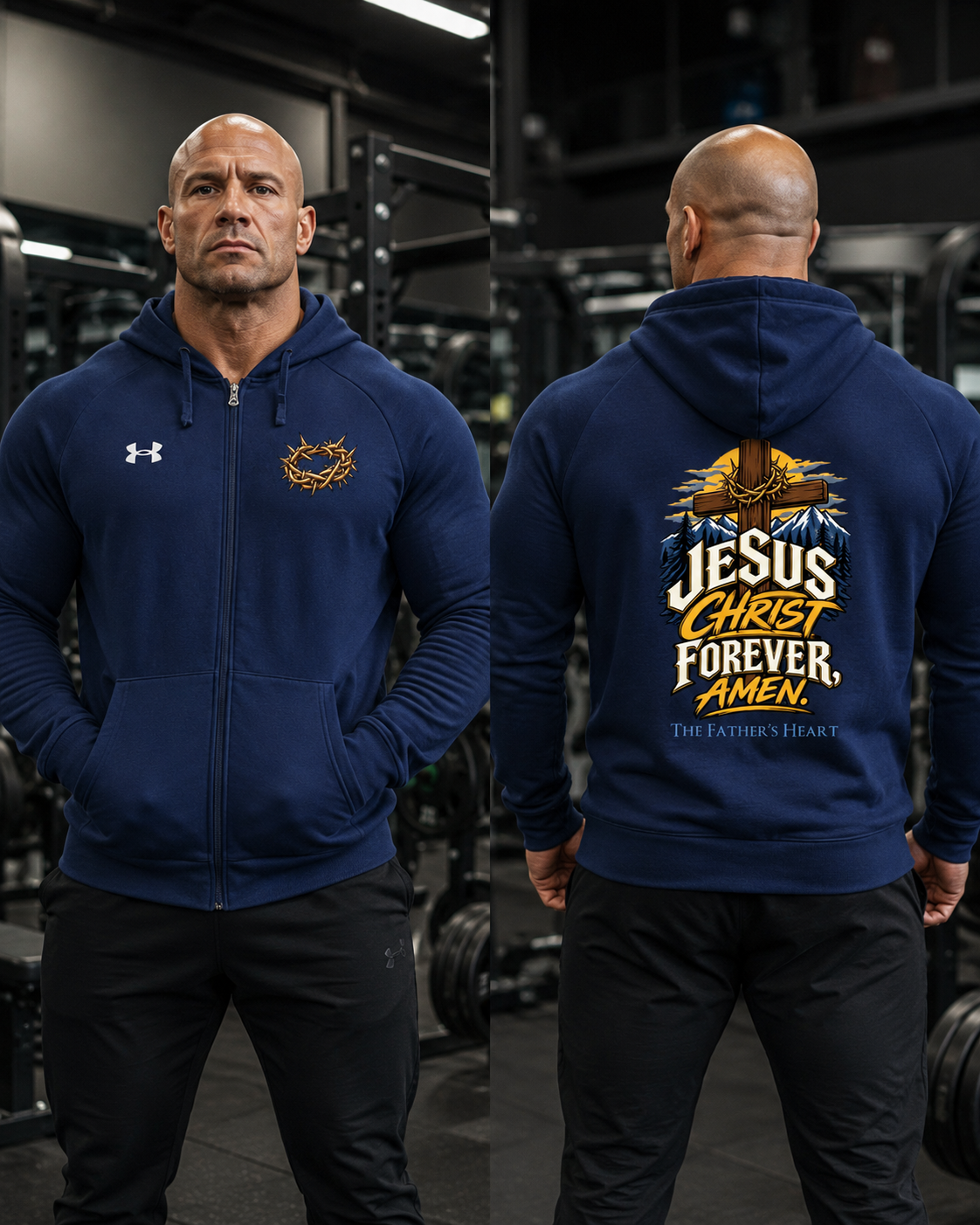 TFH Jesus Christ Forever, Amen Under Armor Zip Hoodie