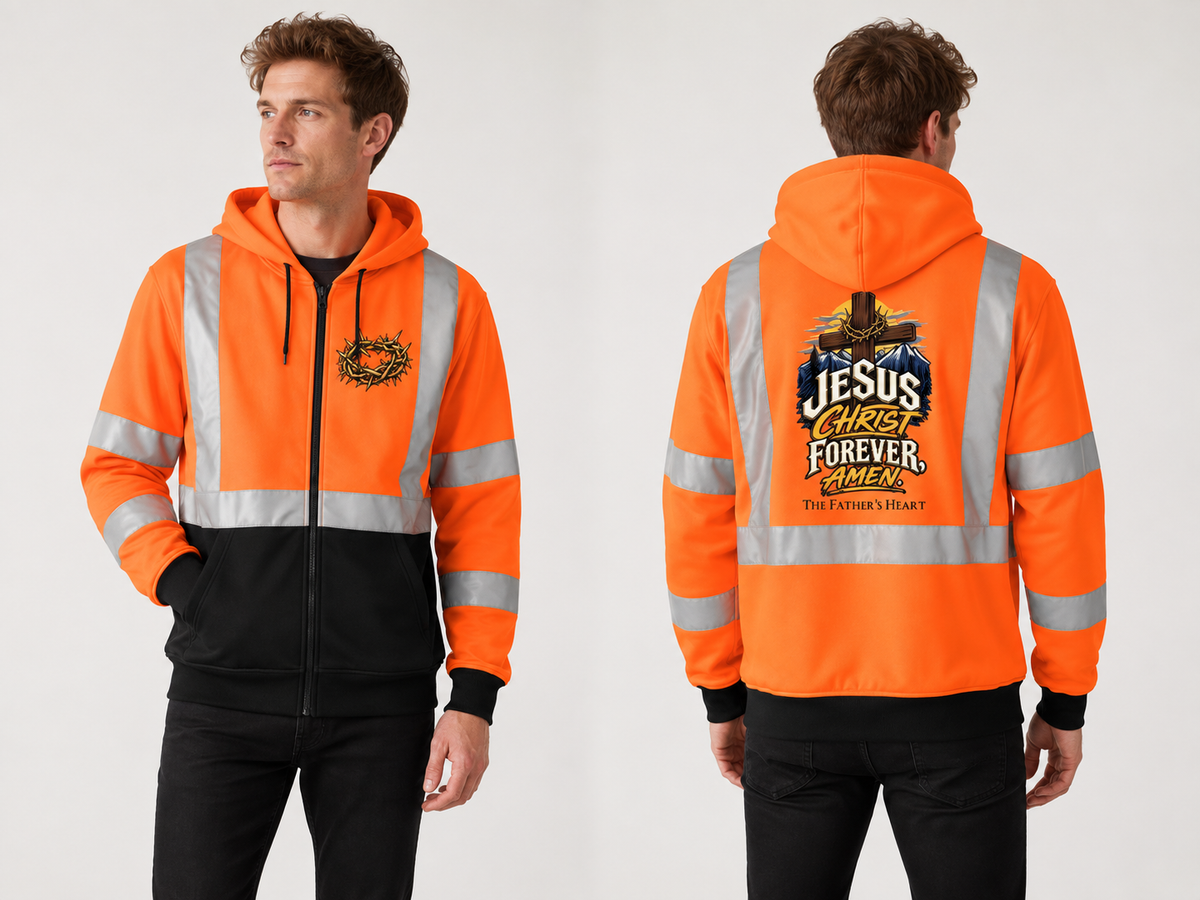 TFH Jesus Christ Forever, Amen Safety Zip Hoodie