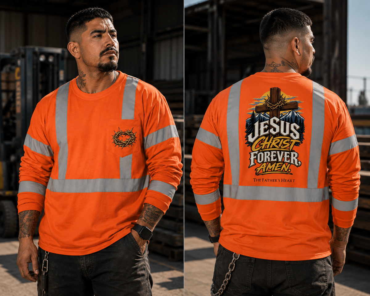 TFH Jesus Christ Forever, Amen Long Sleeve Safety Tee