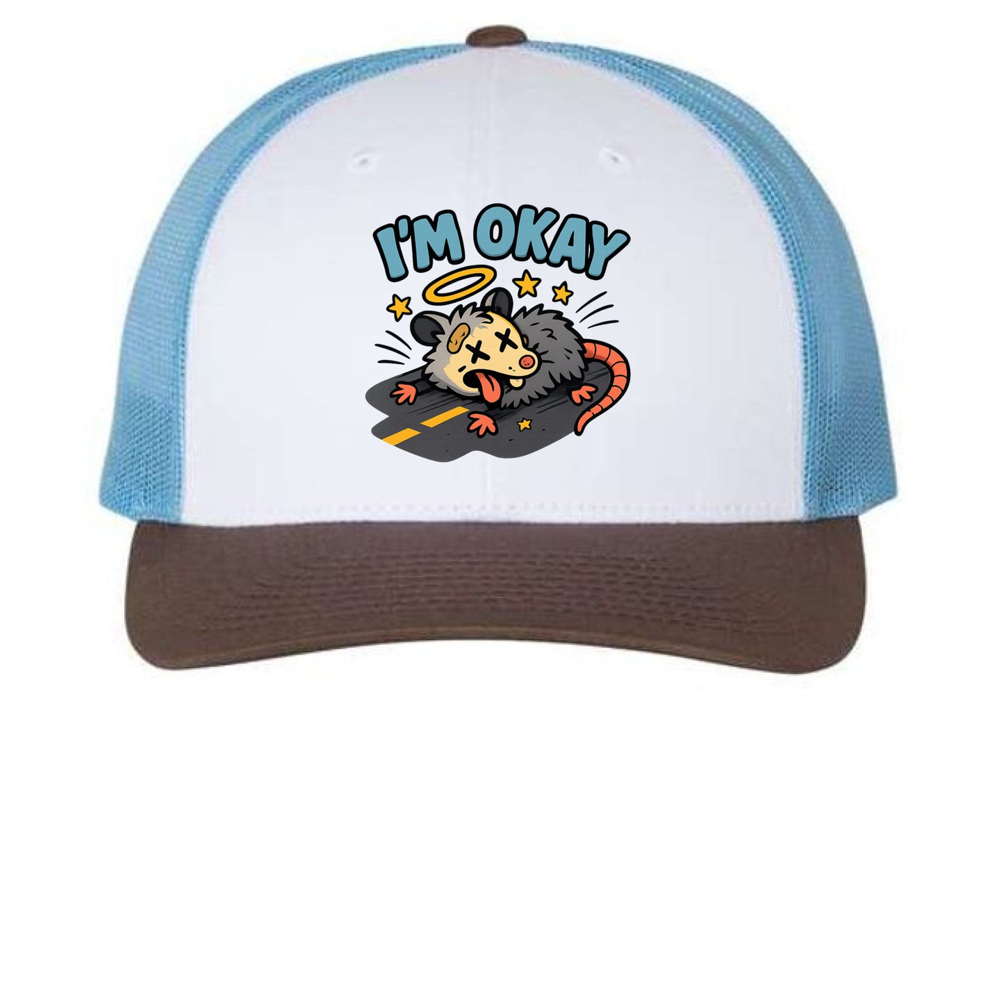 White/ Columbia Blue/ Brown - FRONT